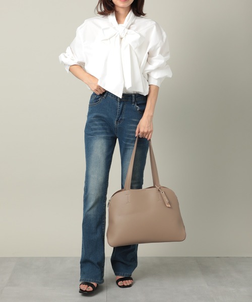 Legato Largo（レガートラルゴ）の「【Legato Largo】LH-F3065Z A4トートバッグ（トートバッグ・レディース・ベージュ/ブラック/アイボリー・FREE）」の10枚目の写真