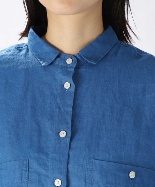 niko and...(ニコアンド)の「FINEリネンワークBIGシャツ(シャツ/ブラウス・レディース・イエロー/ホワイト/グリーン/ブルー/オフホワイト・MEDIUM/LARGE)」の17枚目の写真