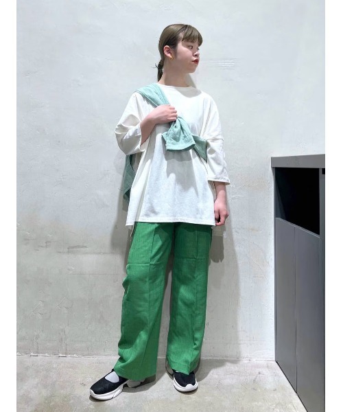 niko and...(ニコアンド)の「FINEリネンワークBIGシャツ(シャツ/ブラウス・レディース・イエロー/ホワイト/グリーン/ブルー/オフホワイト・MEDIUM/LARGE)」の11枚目の写真