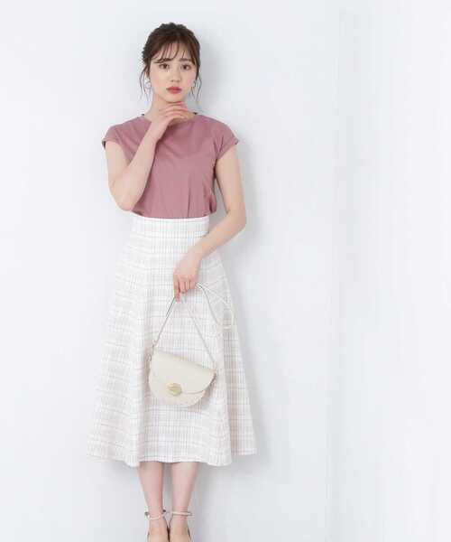 PROPORTION BODY DRESSING（プロポーションボディドレッシング）の「チェックフレアスカート / 1213120406（スカート・レディース・ライトグリーン/ベージュ/グレー・X-SMALL/MEDIUM/SMALL）」の17枚目の写真