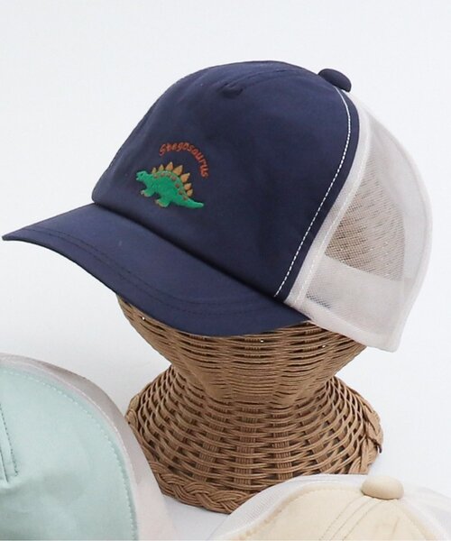 apres les cours（アプレレクール）の「【ワンポイント/パステル】バラエティモチーフメッシュキャップ（キャップ・キッズ・ベージュ/サックスブルー/ピンク/ネイビー/ミント/ラベンダー・50/54/58）」の3枚目の写真