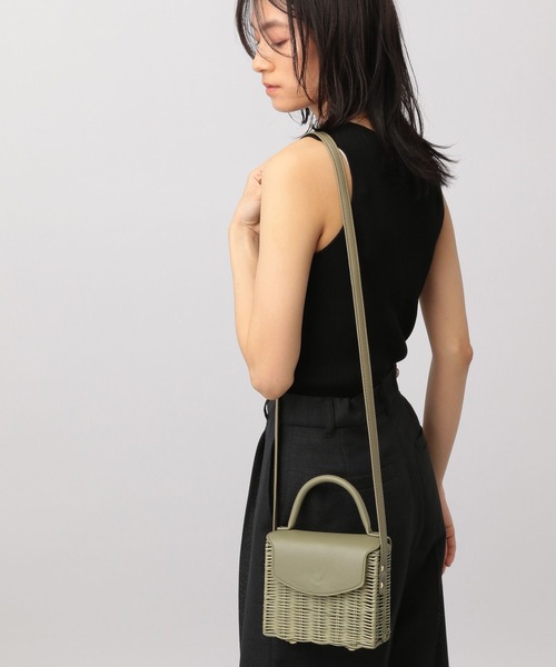A part by（アパートバイ）の「ラタンショルダーバッグ（ショルダーバッグ・レディース・ライトグリーン/ブラック・FREE）」の5枚目の写真