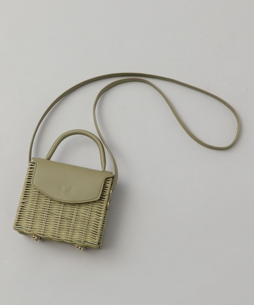 A part by（アパートバイ）の「ラタンショルダーバッグ（ショルダーバッグ・レディース・ライトグリーン/ブラック・FREE）」の8枚目の写真