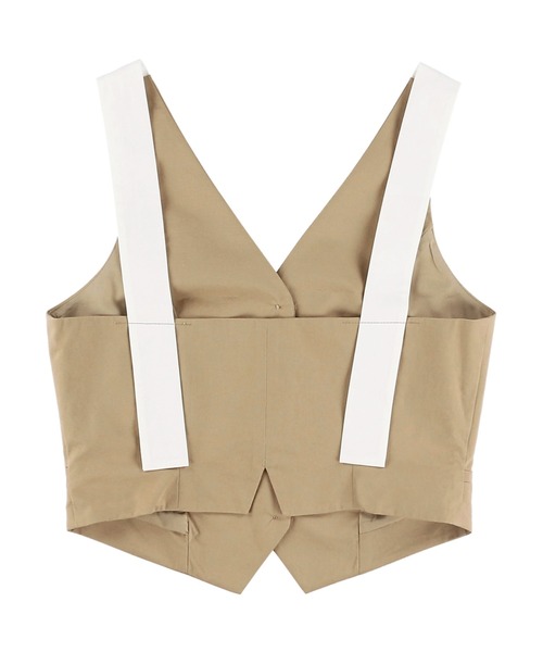 ALEXIA STAM（アリシアスタン）の「Contrast V Neck Vest /Vネックベストトップス（ベスト・レディース・ピンク系その他/サンドベージュ/グリーン・S/M）」の20枚目の写真