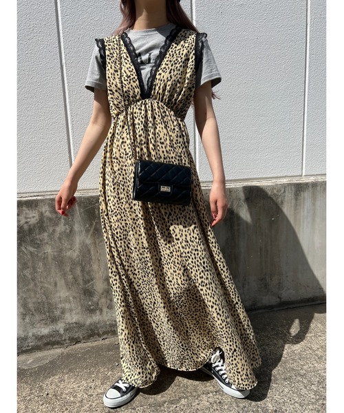 WC（ダブル シー）の「レオパードロングワンピース（ワンピース・レディース・ベージュ系その他・FREE）」の11枚目の写真