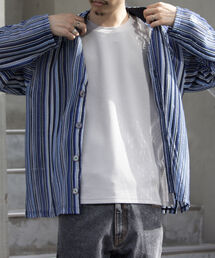 GLOSTER | 【GLOSTER/グロスター】バルファレース Vネックカーディガン メッシュシャツ 透かし編み(シャツ/ブラウス)