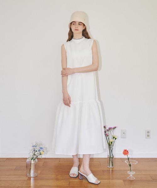 MIRO AMURETTE（ミロアミュレット）の「piping collar onepiece/つけ襟付きノースリーブワンピース（ワンピース・レディース・ホワイト・MEDIUM/SMALL）」の10枚目の写真