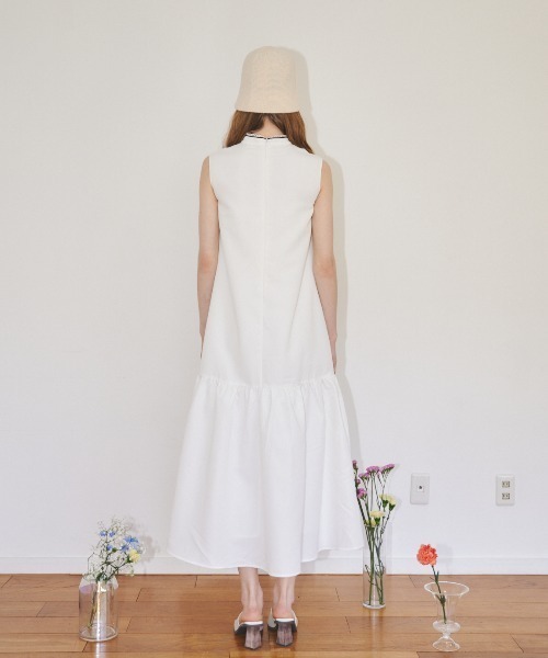 MIRO AMURETTE（ミロアミュレット）の「piping collar onepiece/つけ襟付きノースリーブワンピース（ワンピース・レディース・ホワイト・MEDIUM/SMALL）」の19枚目の写真