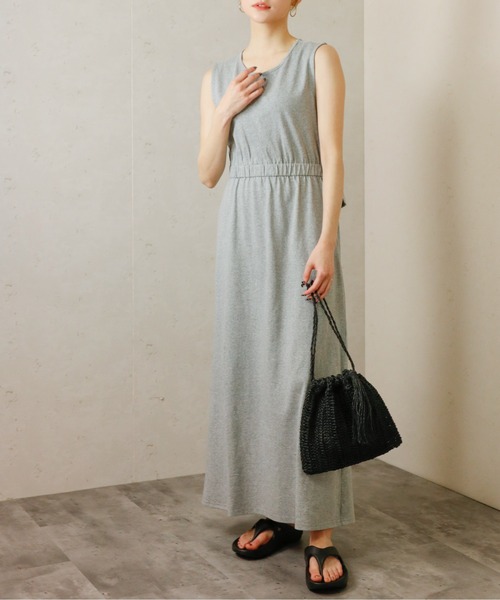Per sist ence(パーシエンス)の「Per sist ence/パーシエンス バックドロストカットワンピース(ワンピース・レディース・ブラック/グレー・FREE)」の3枚目の写真