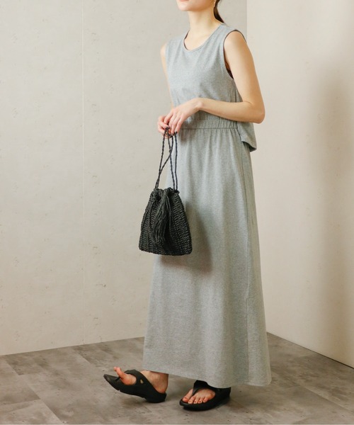 Per sist ence(パーシエンス)の「Per sist ence/パーシエンス バックドロストカットワンピース(ワンピース・レディース・ブラック/グレー・FREE)」の5枚目の写真