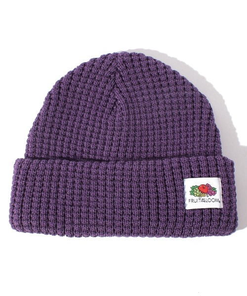 FRUIT OF THE LOOM(フルーツオブザルーム)の「FRUIT OF THE LOOM ワッフルビーニー(ニットキャップ/ビーニー・メンズ・オレンジ/パープル/ブラック/オフホワイト・FREE)」の13枚目の写真