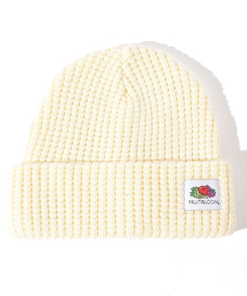 FRUIT OF THE LOOM(フルーツオブザルーム)の「FRUIT OF THE LOOM ワッフルビーニー(ニットキャップ/ビーニー・メンズ・オレンジ/パープル/ブラック/オフホワイト・FREE)」の11枚目の写真