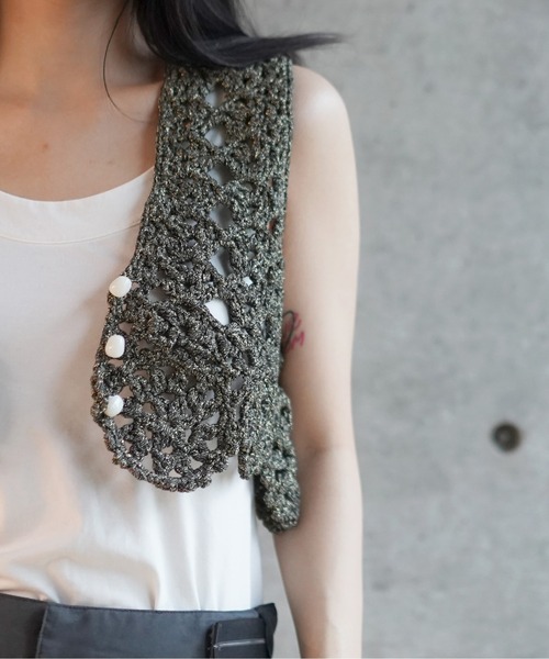 GANNI（ガニー）の「GANNI Crochet V-neck Bead Top（ベスト）」 - WEAR