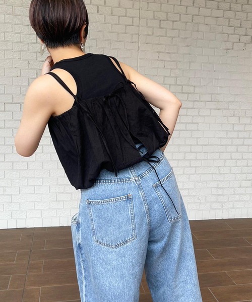 KBF（ケイビーエフ）の「ワッシャービスチェ（ベスト・レディース・ブラック/アイボリー/ベージュ・ONE）」の3枚目の写真