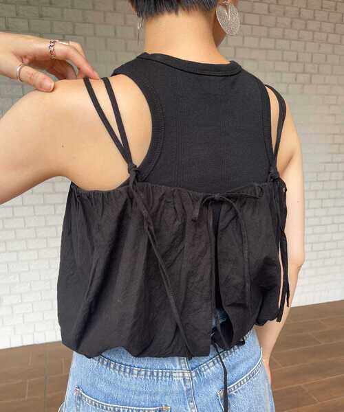 KBF（ケイビーエフ）の「ワッシャービスチェ（ベスト・レディース・ブラック/アイボリー/ベージュ・ONE）」の4枚目の写真