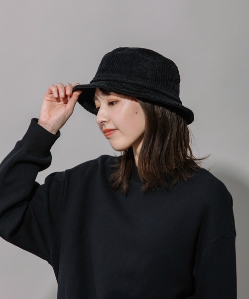 ENGINEERED GARMENTS コーデュロイバケットハットブラック　 M ENGINEERED GARMENTS Bucket Hat