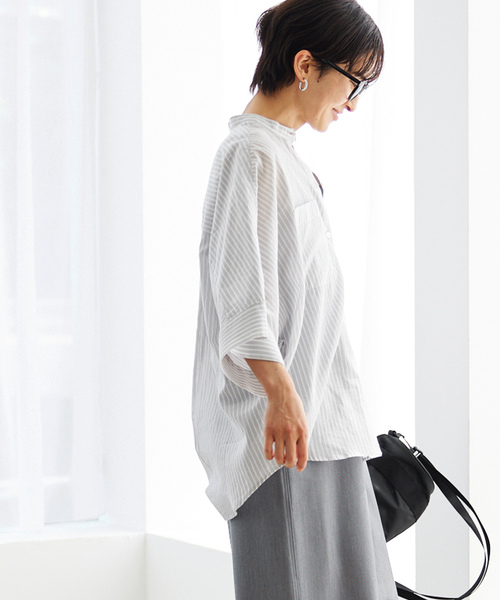 JOURNAL STANDARD relume 長袖シャツホワイトコットンリネン JOURNAL 