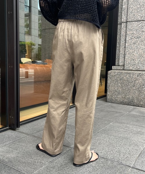 DouDou（ドゥドゥ）の「ベイカーリネン混パンツ（その他パンツ・レディース・カーキ/ブラック/ピンク・36/38）」の20枚目の写真