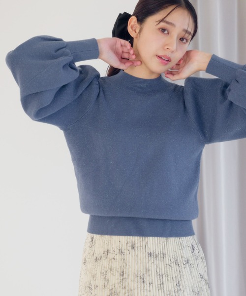 mysty woman（ミスティウーマン）の「キラキラ☆ラメハイネックニット