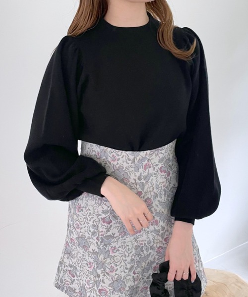 mysty woman（ミスティウーマン）の「キラキラ☆ラメハイネックニット 968228（ニット/セーター・レディース・オフホワイト/ピンク/ブルー/モカ/ブラック・FREE）」の8枚目の写真