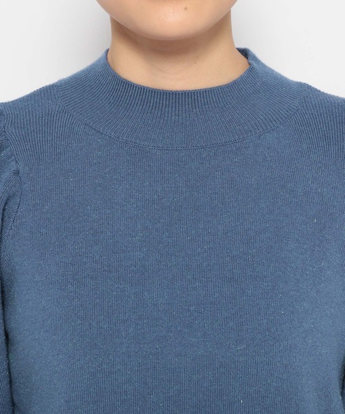 mysty woman（ミスティウーマン）の「キラキラ☆ラメハイネックニット 968228（ニット/セーター・レディース・オフホワイト/ピンク/ブルー/モカ/ブラック・FREE）」の13枚目の写真