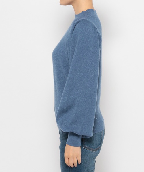 mysty woman（ミスティウーマン）の「キラキラ☆ラメハイネックニット 968228（ニット/セーター・レディース・オフホワイト/ピンク/ブルー/モカ/ブラック・FREE）」の10枚目の写真