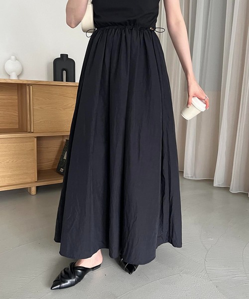 美品　カプリシューレマージュ　ベア切替キャミワンピース　ベージュ 美品 カプリシューレマージュ ベア切替キャミワンピース