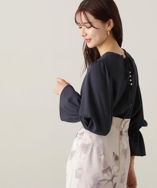 PROPORTION BODY DRESSING(プロポーションボディドレッシング)の「前後2Wayリボンブラウス / 1213210805(シャツ/ブラウス・レディース・ホワイト/ネイビー/ピンク・MEDIUM/SMALL)」の1枚目の写真