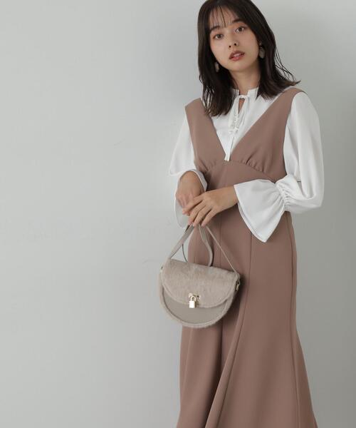 PROPORTION BODY DRESSING(プロポーションボディドレッシング)の「前後2Wayリボンブラウス / 1213210805(シャツ/ブラウス・レディース・ホワイト/ネイビー/ピンク・MEDIUM/SMALL)」の2枚目の写真