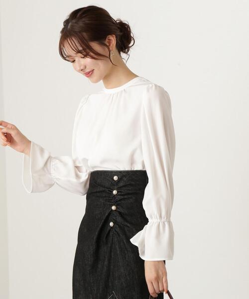 PROPORTION BODY DRESSING(プロポーションボディドレッシング)の「前後2Wayリボンブラウス / 1213210805(シャツ/ブラウス・レディース・ホワイト/ネイビー/ピンク・MEDIUM/SMALL)」の7枚目の写真