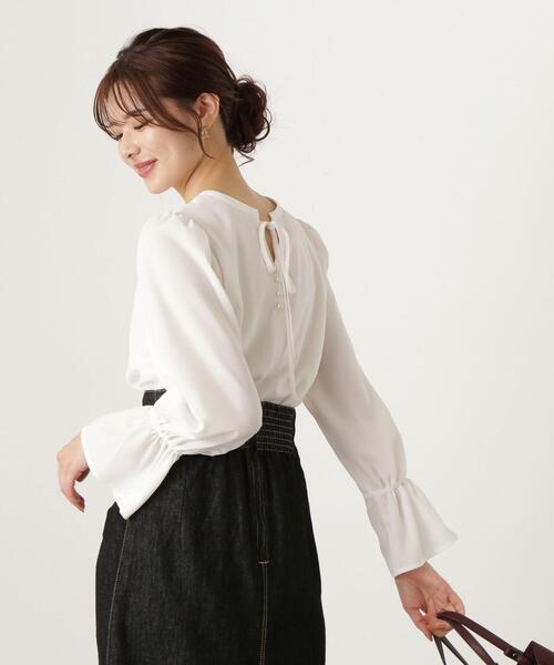 PROPORTION BODY DRESSING(プロポーションボディドレッシング)の「前後2Wayリボンブラウス / 1213210805(シャツ/ブラウス・レディース・ホワイト/ネイビー/ピンク・MEDIUM/SMALL)」の8枚目の写真