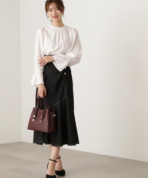 PROPORTION BODY DRESSING(プロポーションボディドレッシング)の「前後2Wayリボンブラウス / 1213210805(シャツ/ブラウス・レディース・ホワイト/ネイビー/ピンク・MEDIUM/SMALL)」の9枚目の写真