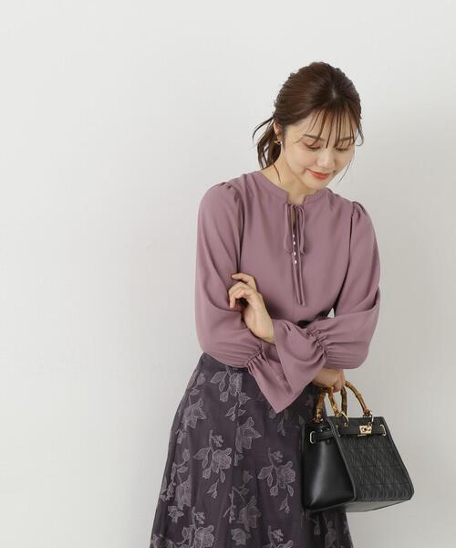 PROPORTION BODY DRESSING(プロポーションボディドレッシング)の「前後2Wayリボンブラウス / 1213210805(シャツ/ブラウス・レディース・ホワイト/ネイビー/ピンク・MEDIUM/SMALL)」の12枚目の写真