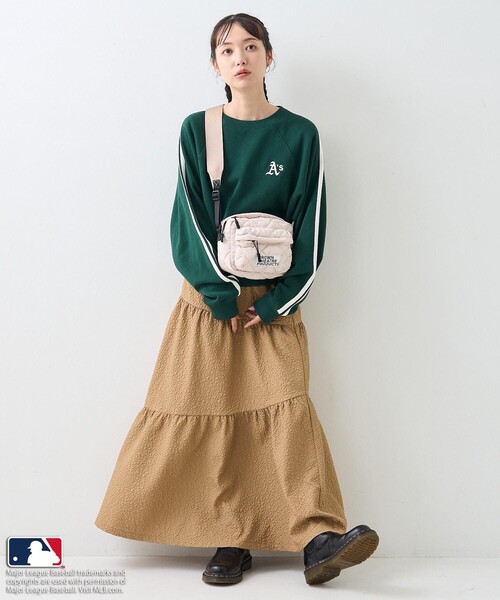 FREAK'S STORE(フリークスストア)の「MLB × FREAK'S STORE/エムエルビー MLB トラックプルオーバー/ラインスウェット(スウェット・レディース・グリーン/オフホワイト/ネイビー・フリ-)」の7枚目の写真