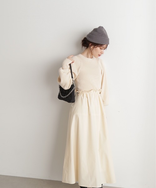 N.（N. Natural Beauty Basic）（エヌエヌナチュラルビューティーベーシック）の「◆ドッキングドロストワンピース（ワンピース・レディース・スミクロ/ライトグリーン/ナチュラル・MEDIUM）」の11枚目の写真