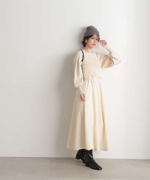 N.（N. Natural Beauty Basic）（エヌエヌナチュラルビューティーベーシック）の「◆ドッキングドロストワンピース（ワンピース・レディース・スミクロ/ライトグリーン/ナチュラル・MEDIUM）」の13枚目の写真