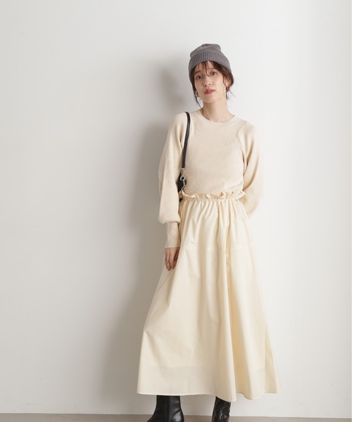 N.（N. Natural Beauty Basic）（エヌエヌナチュラルビューティーベーシック）の「◆ドッキングドロストワンピース（ワンピース・レディース・スミクロ/ライトグリーン/ナチュラル・MEDIUM）」の15枚目の写真