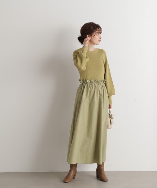 N.（N. Natural Beauty Basic）（エヌエヌナチュラルビューティーベーシック）の「◆ドッキングドロストワンピース（ワンピース・レディース・スミクロ/ライトグリーン/ナチュラル・MEDIUM）」の18枚目の写真