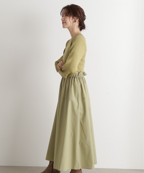 N.（N. Natural Beauty Basic）（エヌエヌナチュラルビューティーベーシック）の「◆ドッキングドロストワンピース（ワンピース・レディース・スミクロ/ライトグリーン/ナチュラル・MEDIUM）」の22枚目の写真