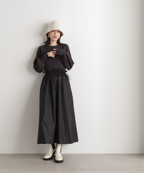 N.（N. Natural Beauty Basic）（エヌエヌナチュラルビューティーベーシック）の「◆ドッキングドロストワンピース（ワンピース・レディース・スミクロ/ライトグリーン/ナチュラル・MEDIUM）」の7枚目の写真