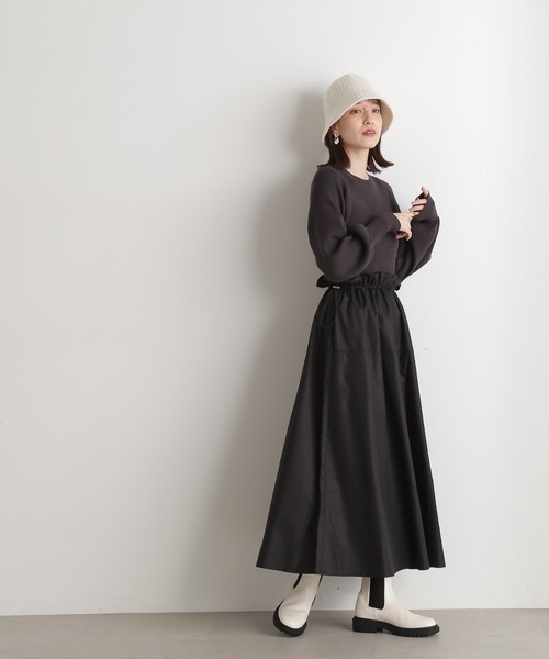 N.（N. Natural Beauty Basic）（エヌエヌナチュラルビューティーベーシック）の「◆ドッキングドロストワンピース（ワンピース・レディース・スミクロ/ライトグリーン/ナチュラル・MEDIUM）」の8枚目の写真