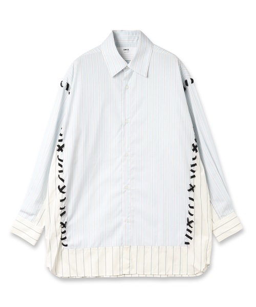 amok(アモク)の「HAND STITCH DOCKING SHIRT(シャツ/ブラウス・メンズ・ホワイト/ブルー・M/L/S)」の6枚目の写真