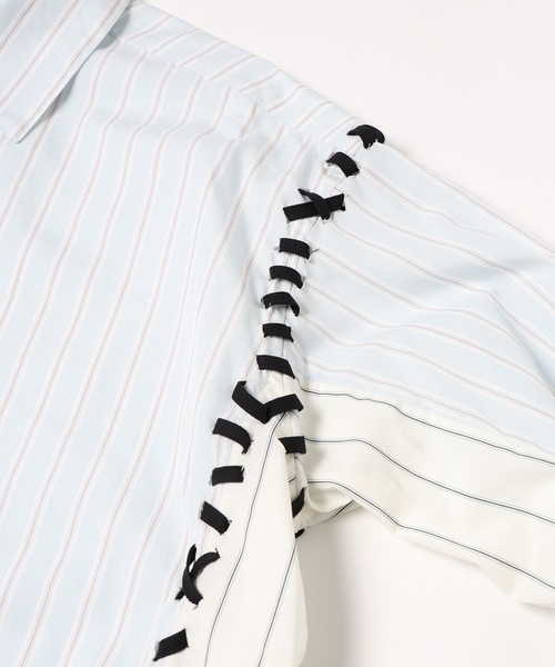 amok(アモク)の「HAND STITCH DOCKING SHIRT(シャツ/ブラウス・メンズ・ホワイト/ブルー・M/L/S)」の8枚目の写真