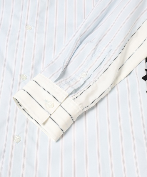 amok(アモク)の「HAND STITCH DOCKING SHIRT(シャツ/ブラウス・メンズ・ホワイト/ブルー・M/L/S)」の9枚目の写真