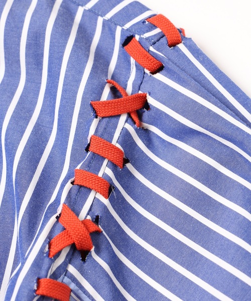 amok(アモク)の「HAND STITCH DOCKING SHIRT(シャツ/ブラウス・メンズ・ホワイト/ブルー・M/L/S)」の13枚目の写真