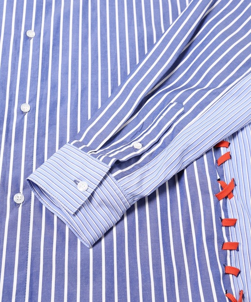 amok(アモク)の「HAND STITCH DOCKING SHIRT(シャツ/ブラウス・メンズ・ホワイト/ブルー・M/L/S)」の14枚目の写真