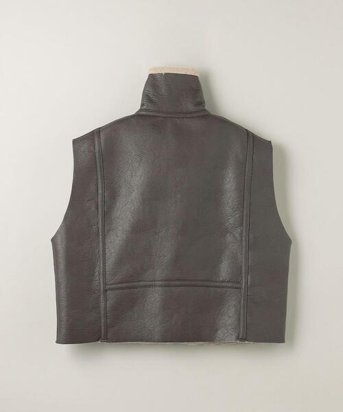 ASTRAET（アストラット）の「＜ASTRAET＞フェイクムートン Wライダース ベスト（ライダースジャケット・レディース・ダークブラウン・FREE）」の11枚目の写真