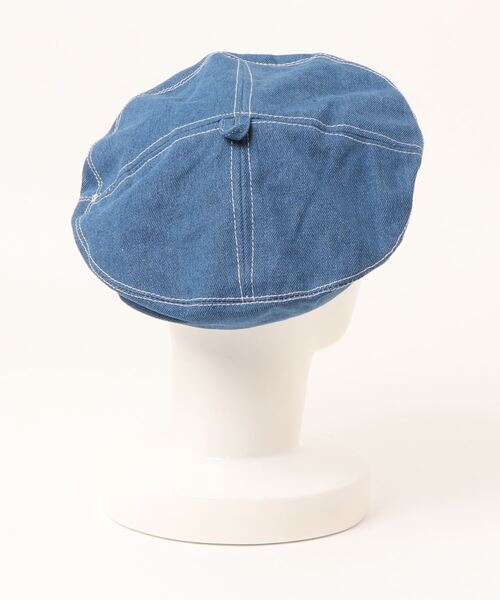 VIBGYOR Women（ヴィブジョー　ウィメン）の「【urge select】デニム ベレー帽（ハンチング/ベレー帽・レディース・ダークブルー/ライトブルー・FREE）」の3枚目の写真
