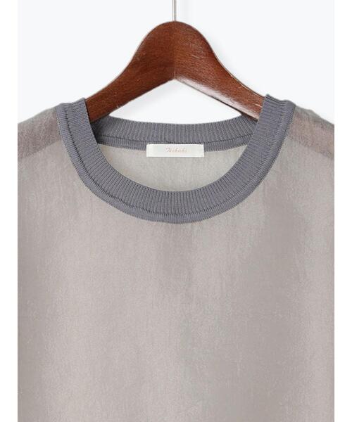 Te chichi（テチチ）の「シアーオーガンジープルオーバー（シャツ/ブラウス・レディース・ブラック/カーキ/チャコールグレー・F）」の13枚目の写真