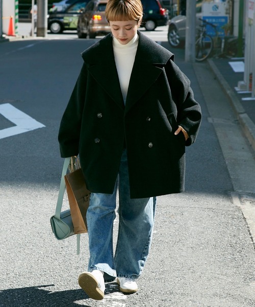 Y's スーパーオーバーサイズ　Pコート　ワイズ Y's for men yohji yamamoto シンプルPコート（MM-C01-119）